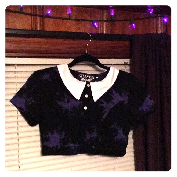 Killstar Tops - Killstar Purple Dye Fast Crop Top (BNWT)
